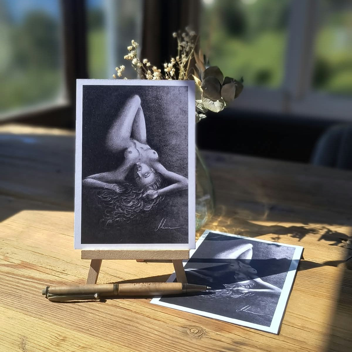 Kohlenbild "Gentle Presence"
