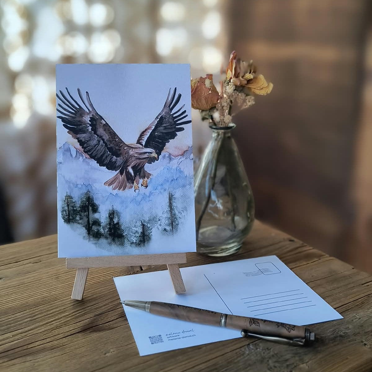 Postkarte Aquarell "Eagle Spirit"