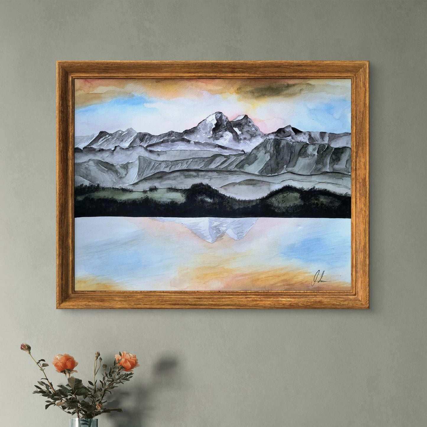 Aquarell "Silent Reflection"