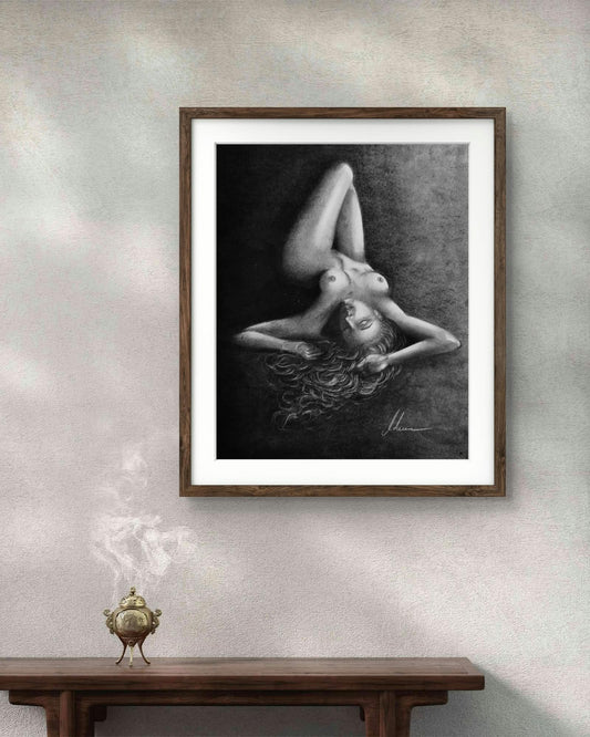 Kohlenbild "Gentle presence" Original