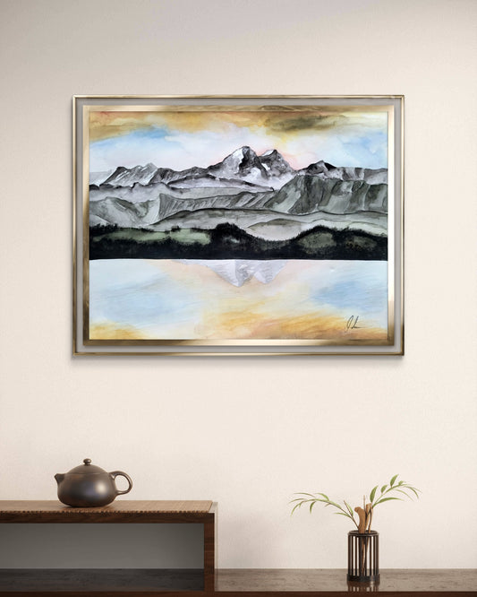 Aquarell "Silent Reflection"