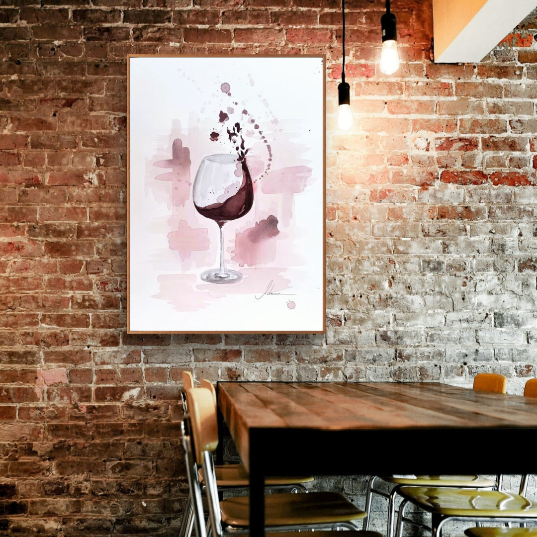 Aquarell "Dancing Wine"