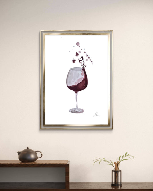 Aquarell "Dancing Wine"
