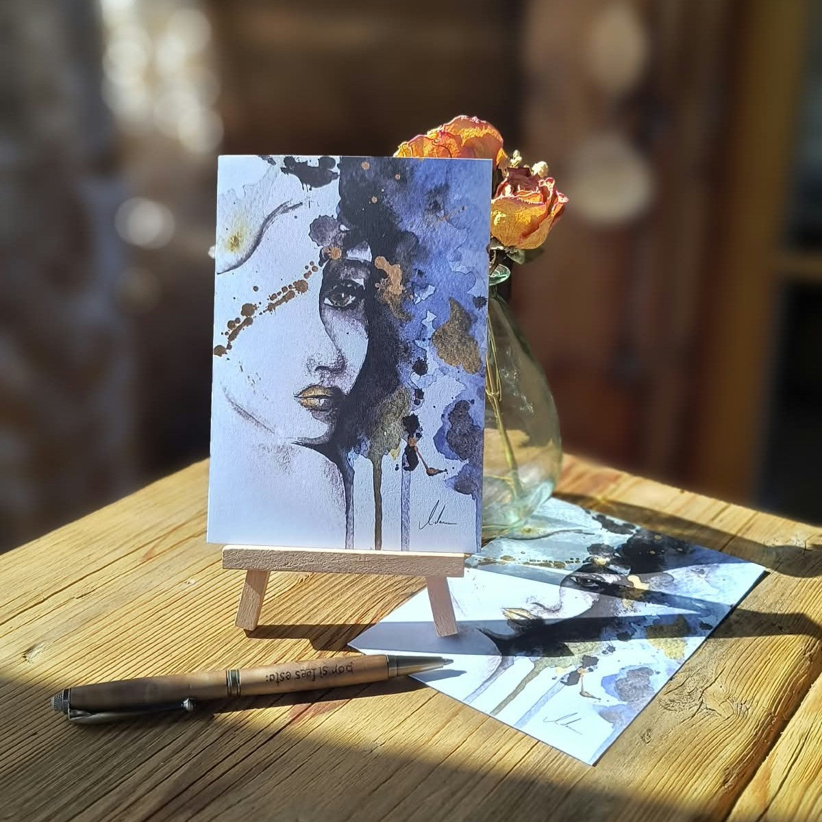 Postkarte Aquarell "Essence of Elegance"