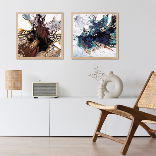 Acryl auf Holzleinwand Energy of Earth and Water Original