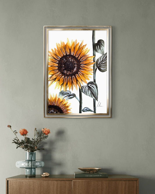 Aquarell "Flower of the Sun" Original