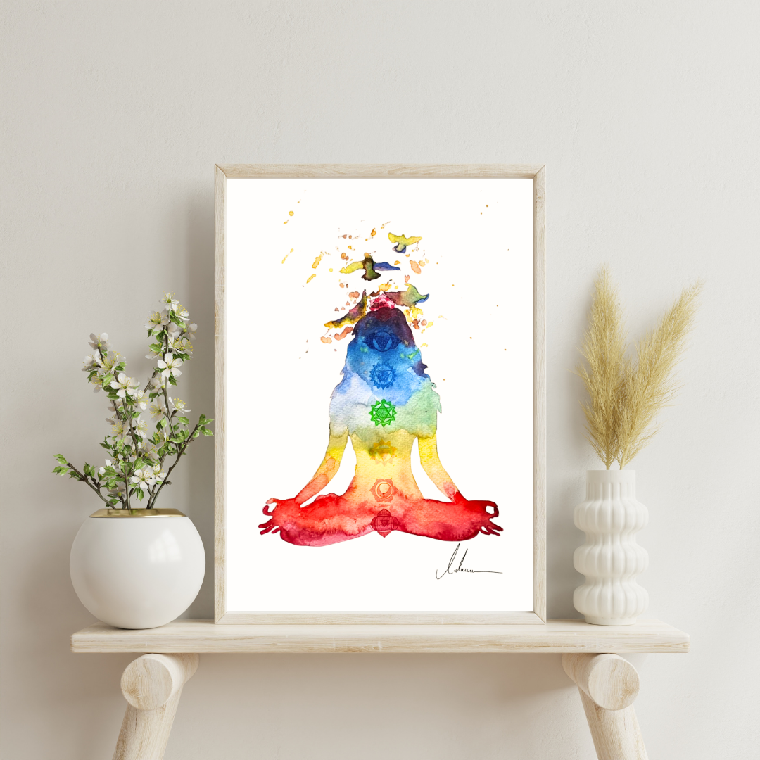 Aquarell "Flowing Chakras"