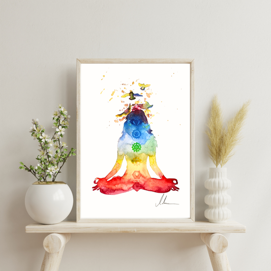 Aquarell "Flowing Chakras"