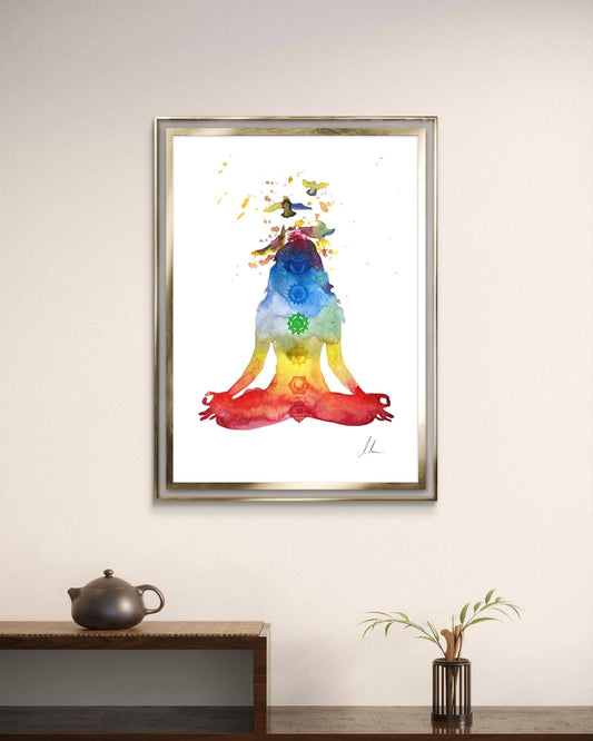 Aquarell "Flowing Chakras"