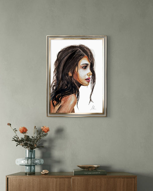 Aquarell "Gaze of Grace" Original