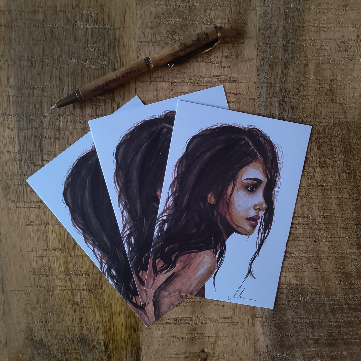 Postkarte Aquarell "Gaze of Grace"