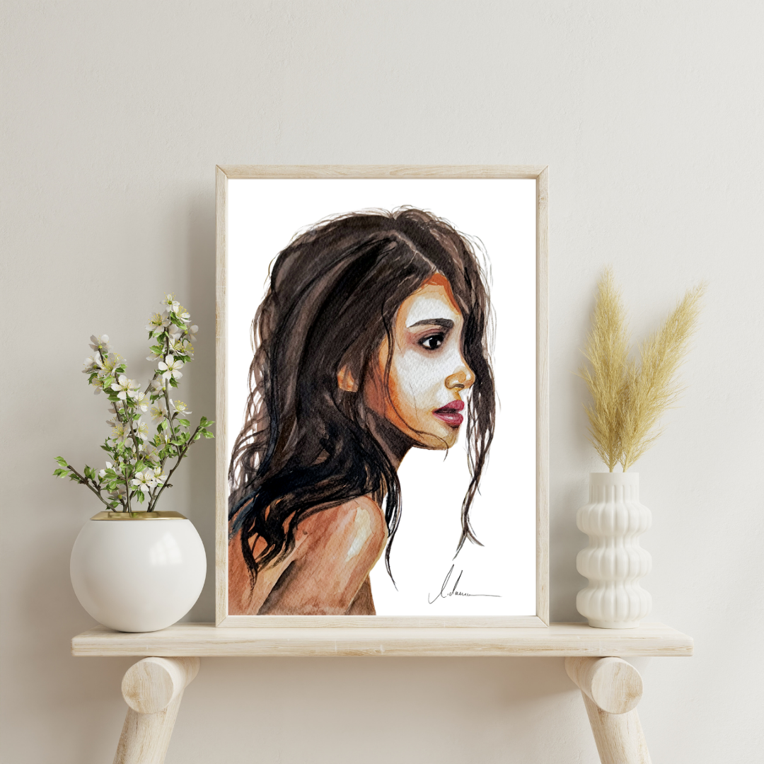 Aquarell "Gaze of Grace"