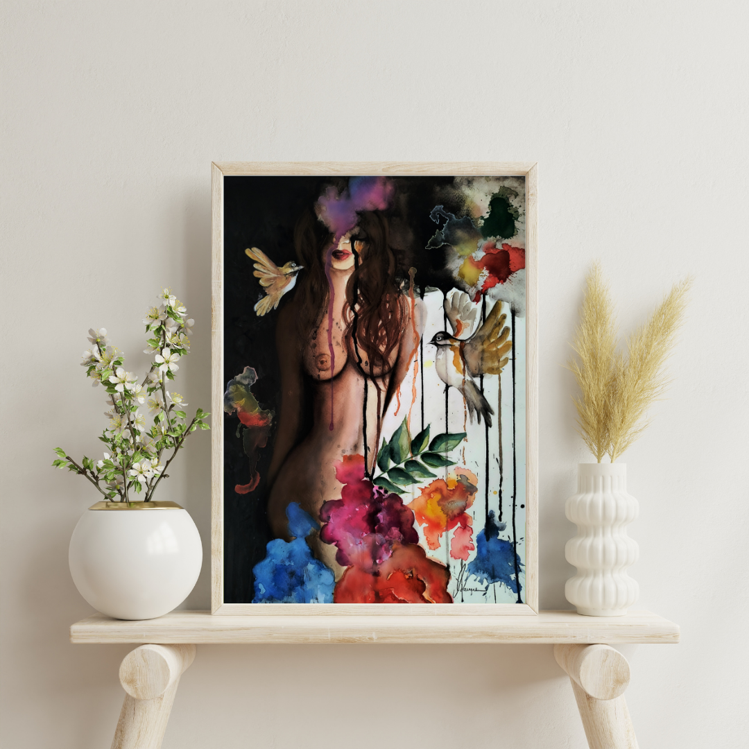 Aquarell "Inner Garden"