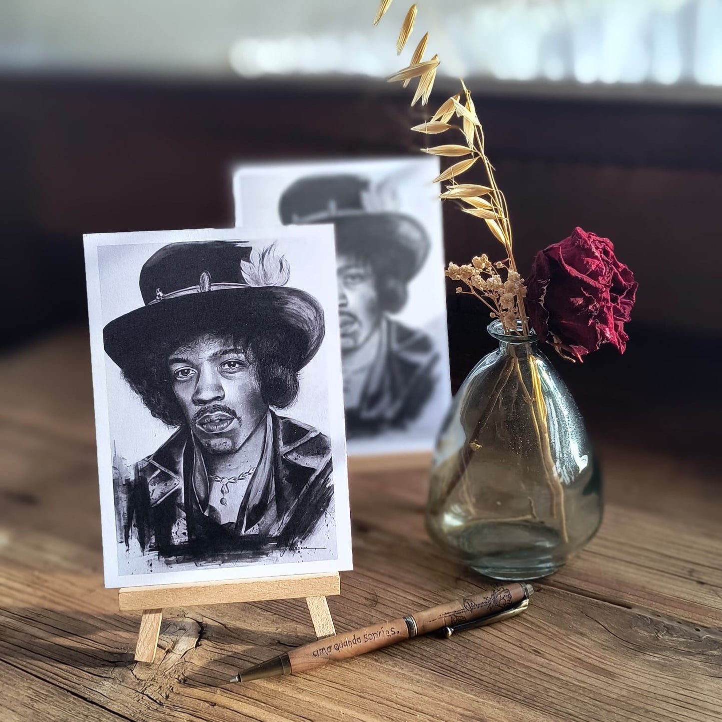 Kohlenbild "Jimi Hendrix"