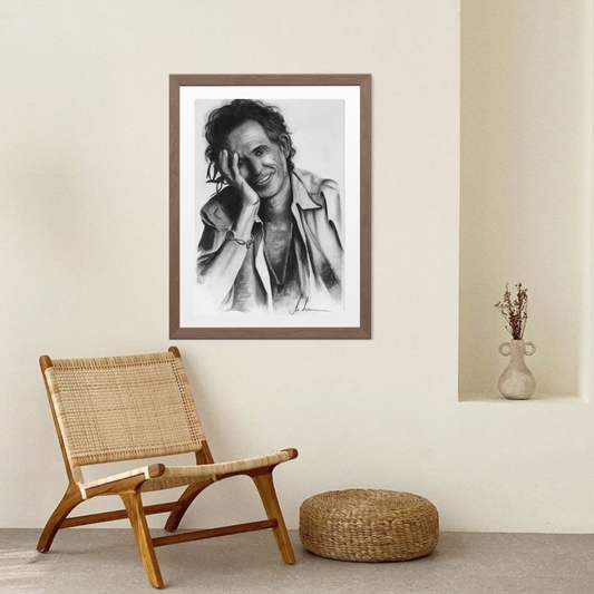 Kohlenbild "Keith Richards"