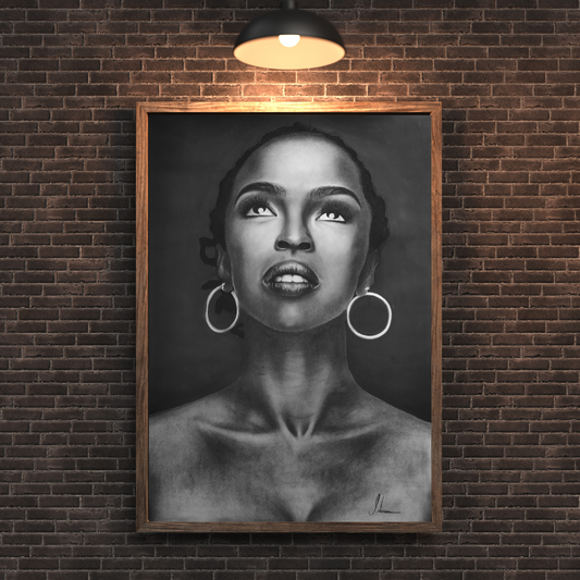 Kohlenbild Lauryn Hill