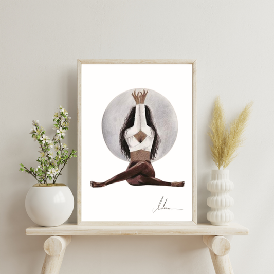 Kohlenbild "Moon Lotus"