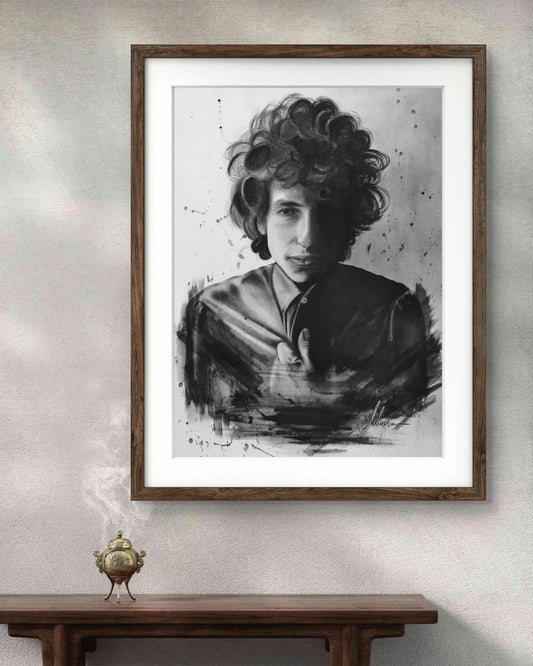 Kohlenbild "Bob Dylan" Original
