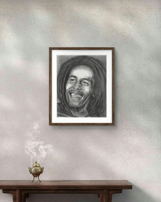 Graphitzeichnung "Bob Marley" Original