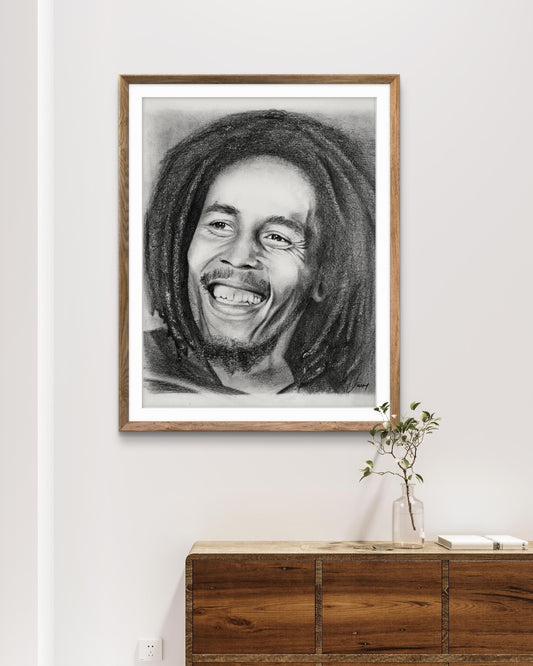 Graphitzeichnung "Bob Marley"