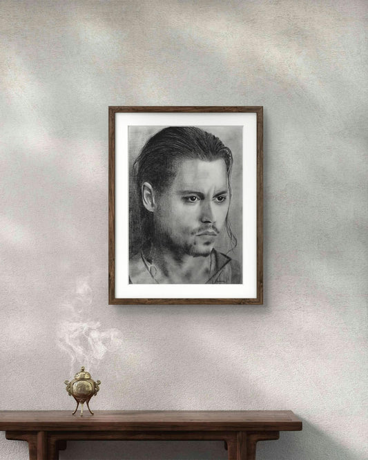 Graphitzeichnung "Johnny Depp" Original