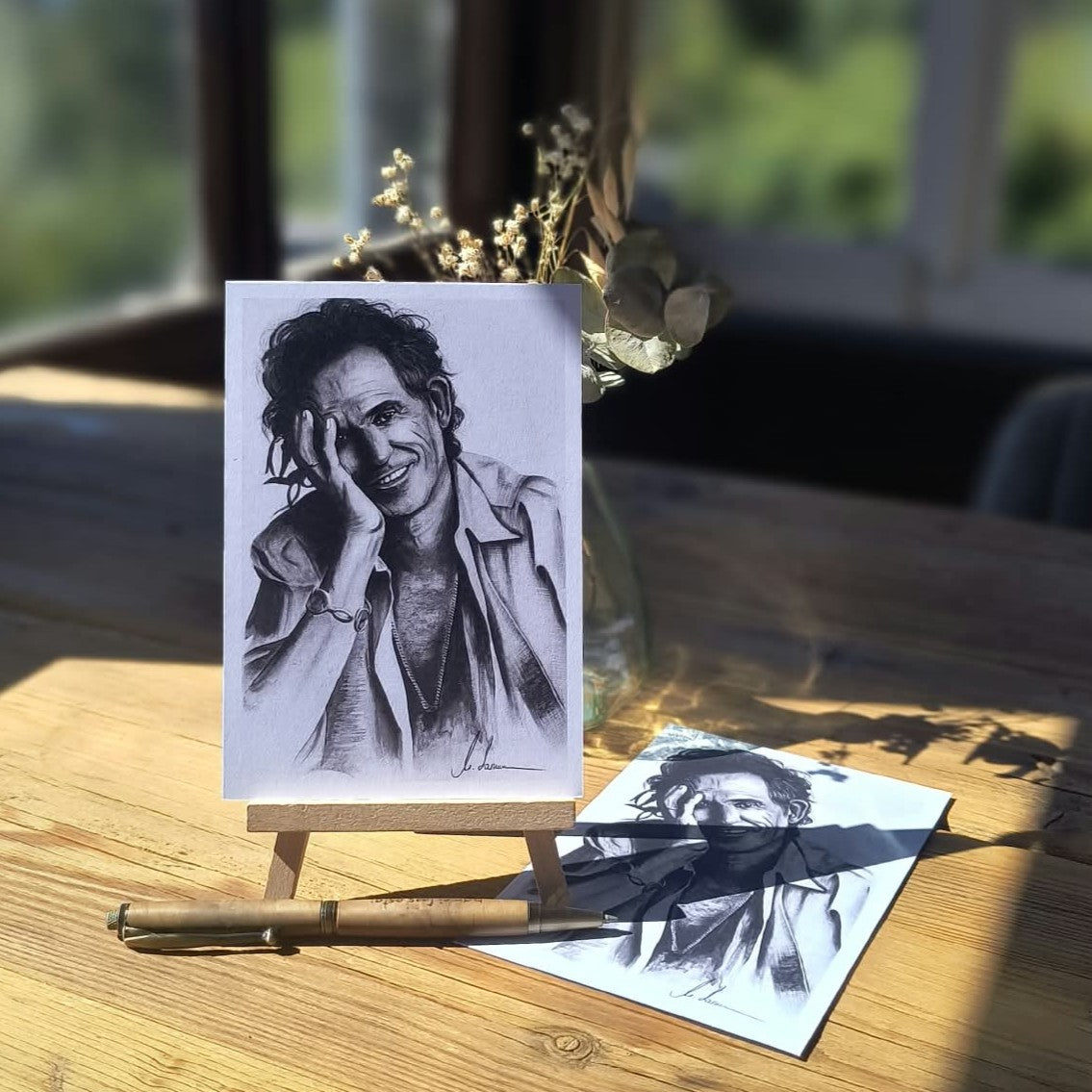 Kohlenbild "Keith Richards"