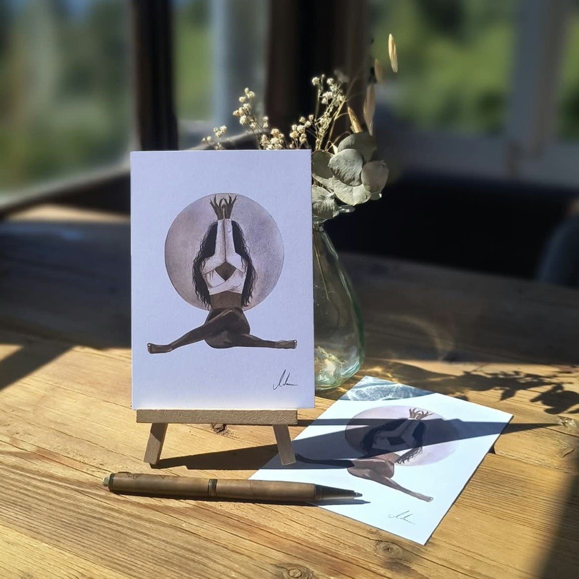 Kohlenbild "Moon Lotus"