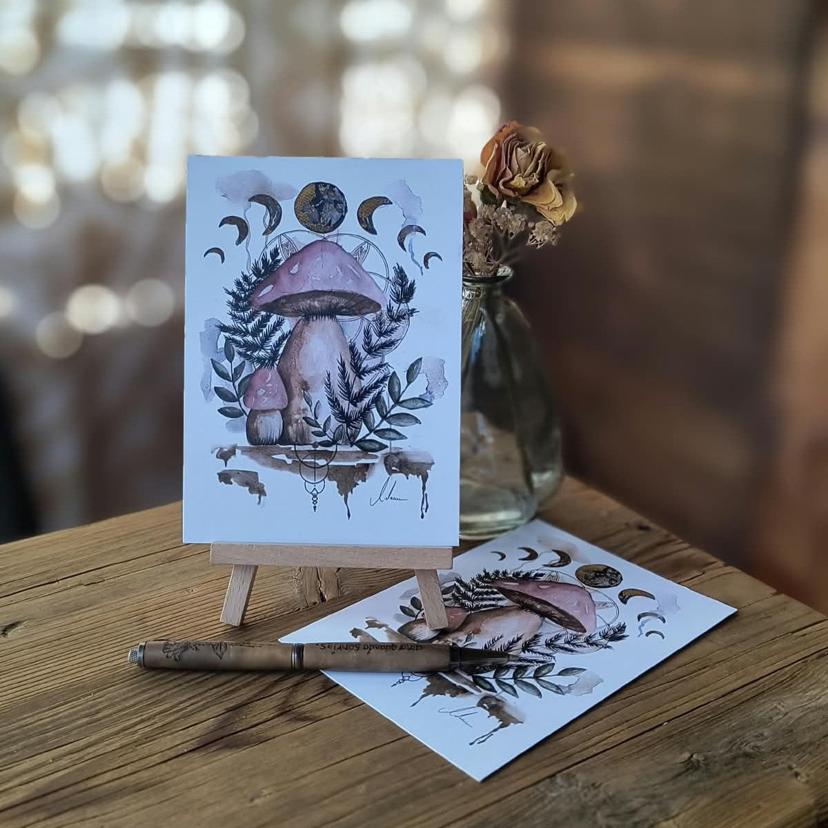 Postkarte Aquarell "Sacred Moonroot"