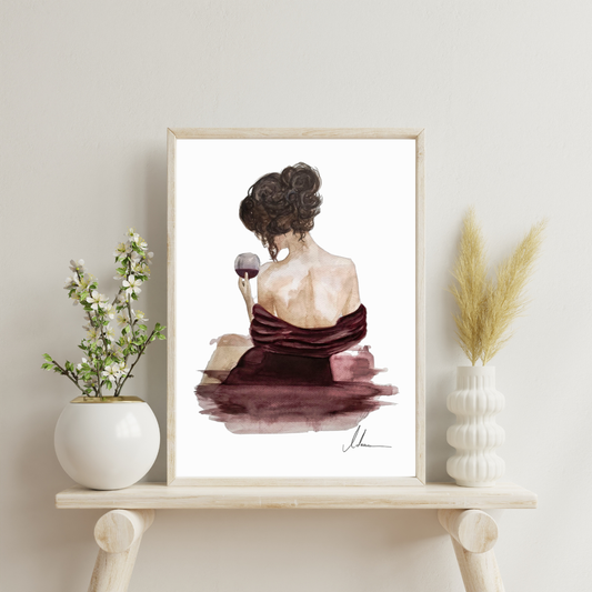 Aquarell "Silent Sip"