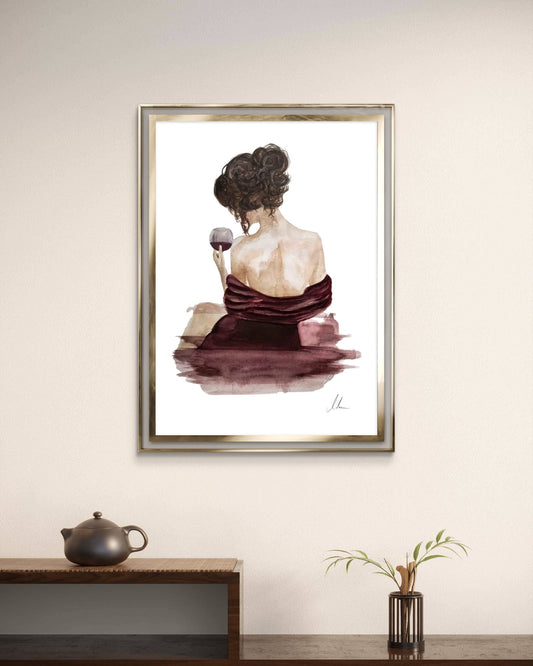 Aquarell "Silent Sip"