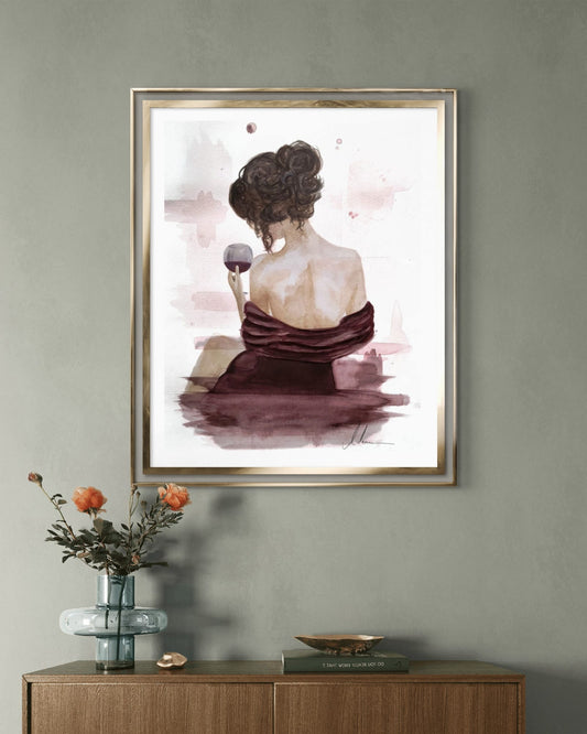 Aquarell "Silent Sip" Original