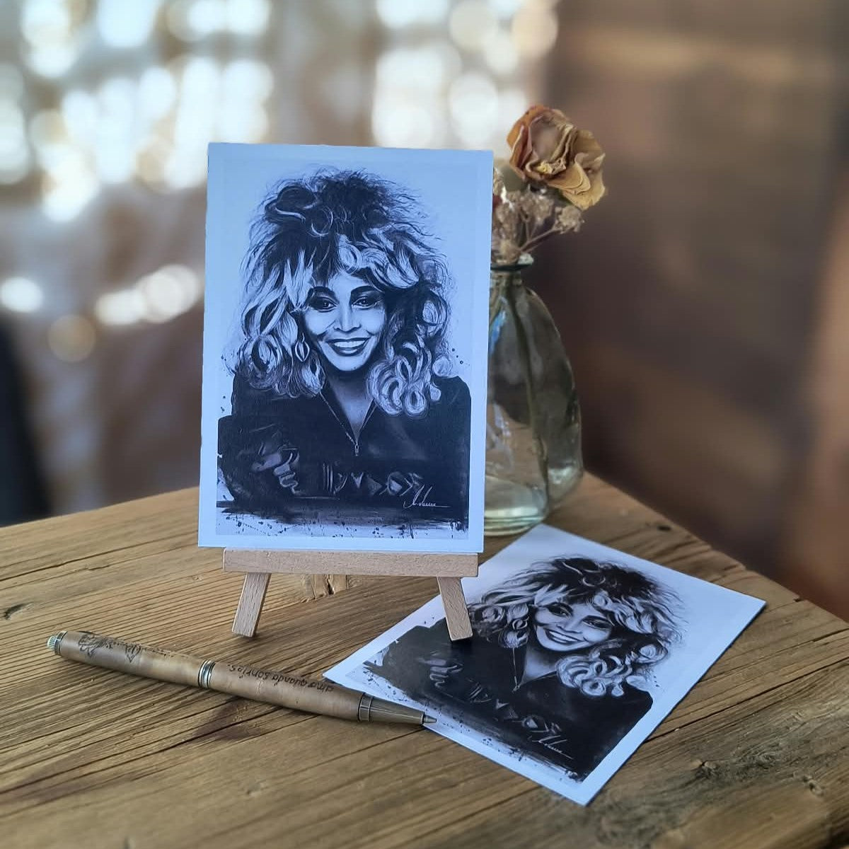 Postkarte Aquarell "Tina Turner"