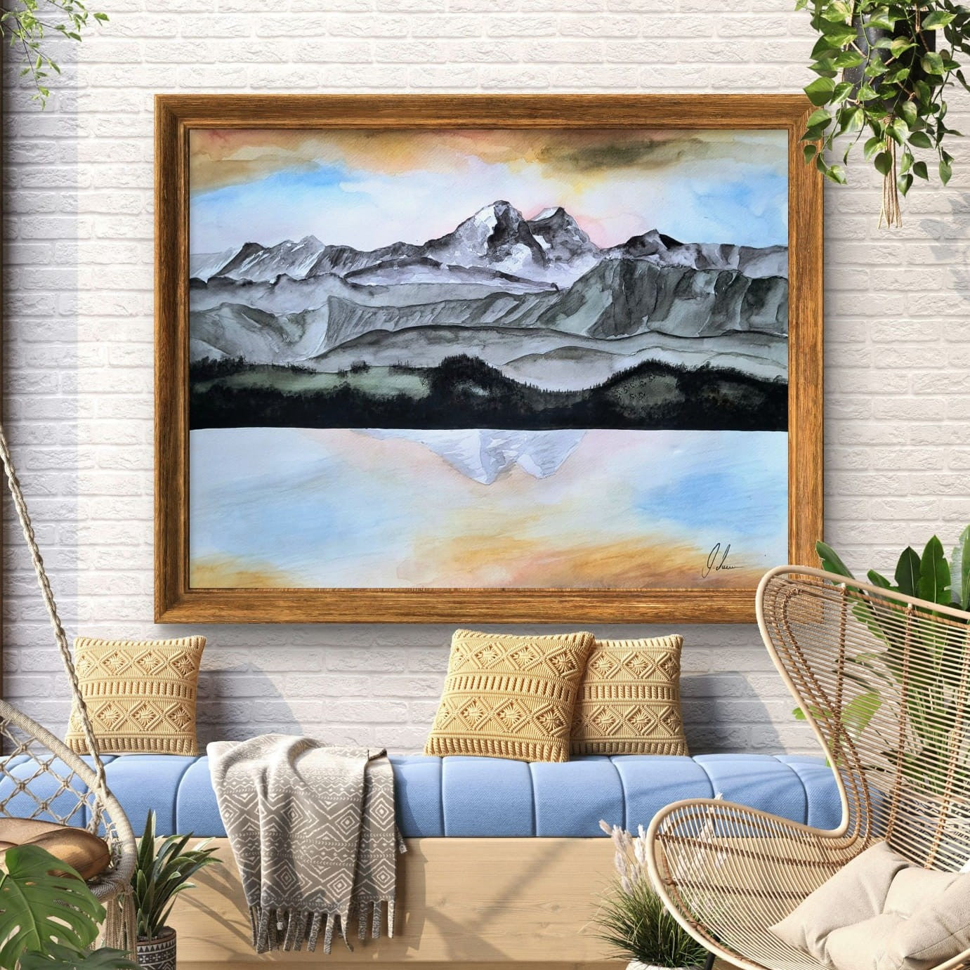 Aquarell "Silent Reflection"