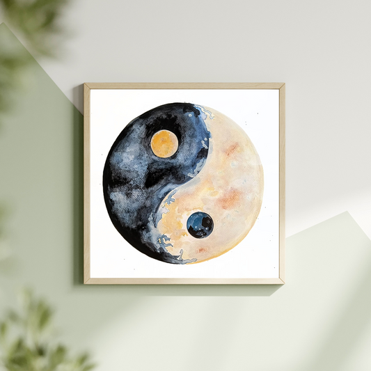 Aquarell Yin & Yang