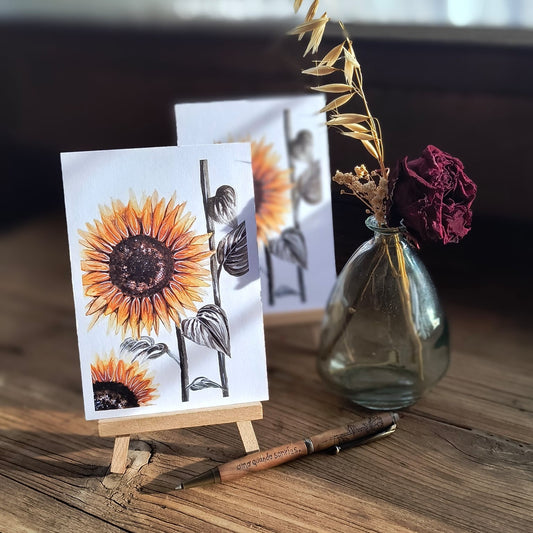 Aquarell "Golden Sun"